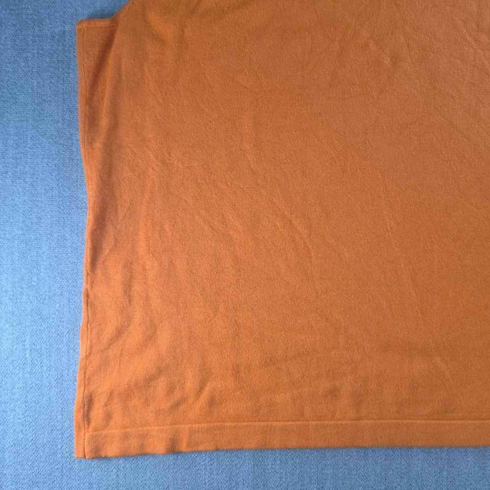Terry‎ Lewis Knit Tank Top Women 3X Orange Rayon Blend Sleeveless Scoop Neck